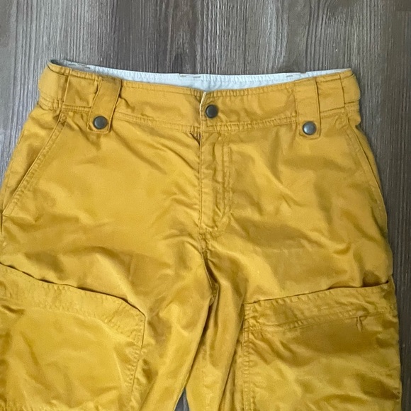 Vintage Athleta Cargo Pants Mustard Yellow Gold Straight Leg size 6 - Picture 3 of 10